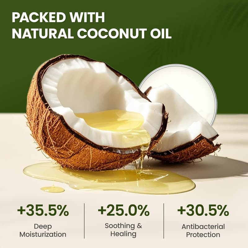 All-Natural Dog Paw & Nose Balm with Coconut Oil - 60g