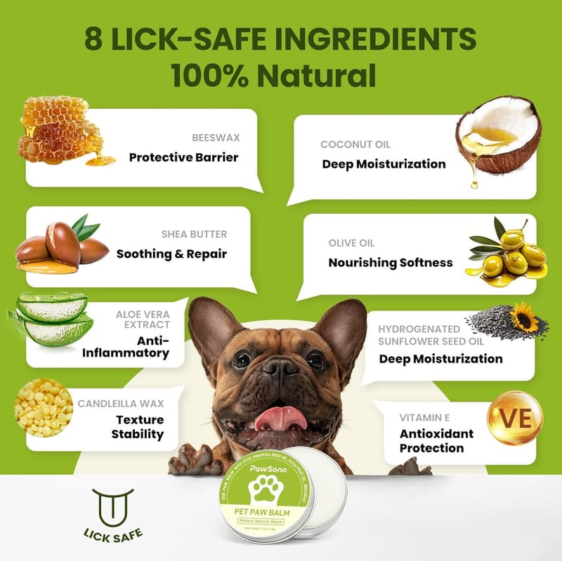 All-Natural Dog Paw & Nose Balm with Coconut Oil - 60g