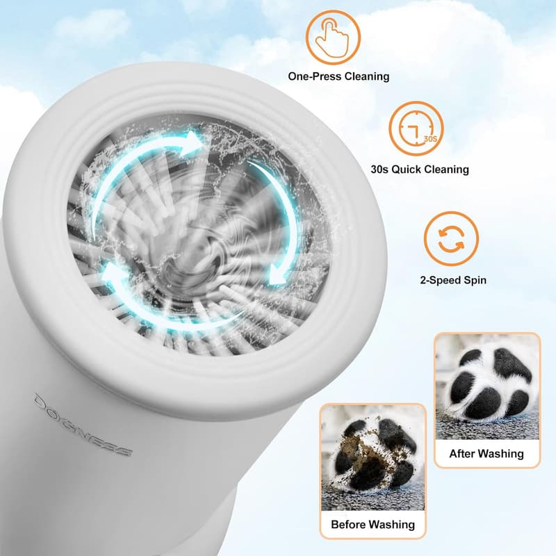 Portable Electric Dog Paw Cleaner for Small to Medium Dogs