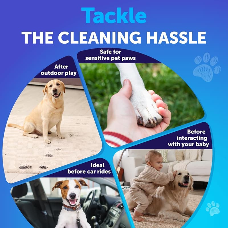 Dog Paw Cleaner - Silicone Brush & 5oz Foaming Cleanser