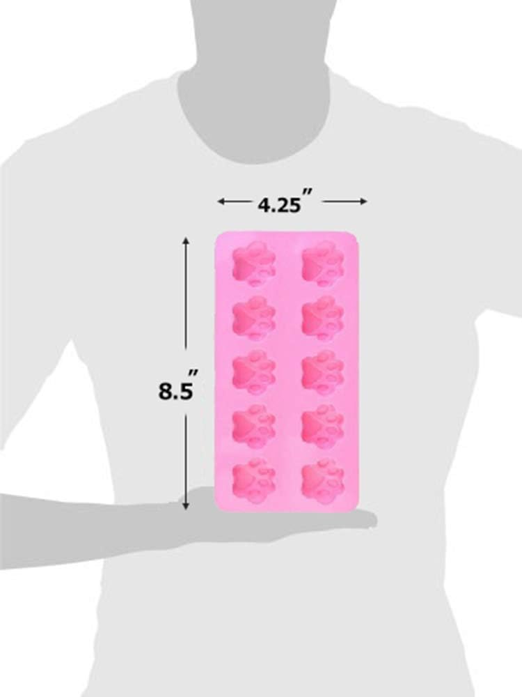 Mini Silicone Dog Paw Print Ice Cube Mold Set of 3