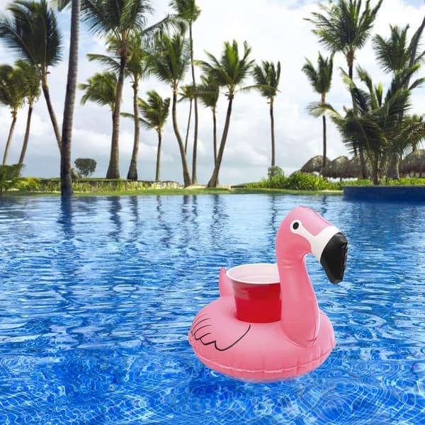 Inflatable Pool Drink Holders - 3 Pack (Unicorn, Flamingo, Palm Tree)