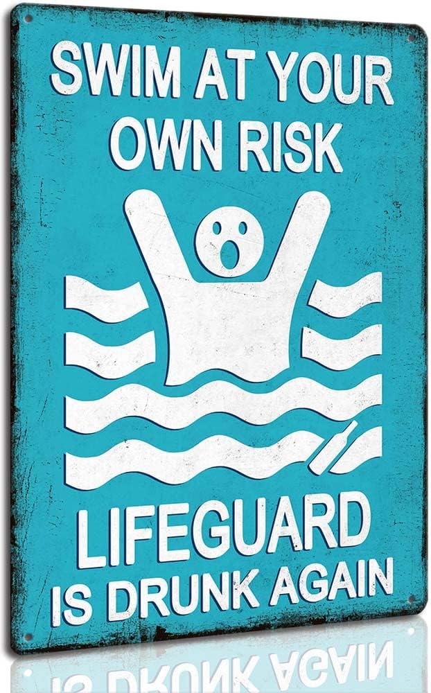 Funny Warning Pool Sign - 