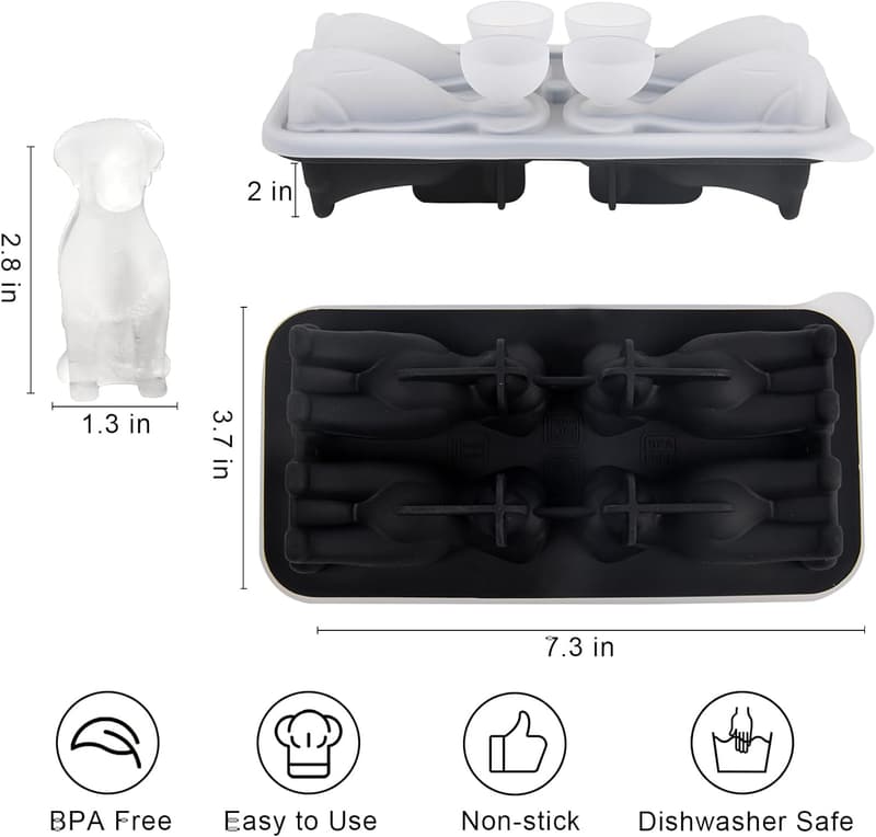 Labrador Dog-Shaped Ice Cube Tray for Pet Lovers