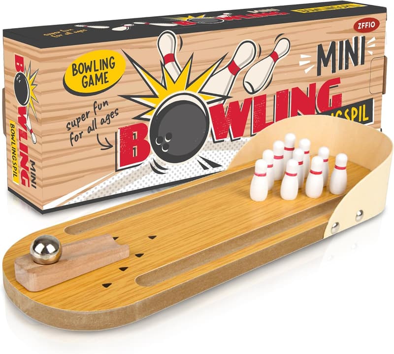Tabletop Mini Bowling Game - Fun Gift for Adults & Teens