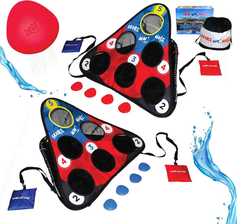 Floating Pool Cornhole Game - Fun for All Ages, Durable & Portable