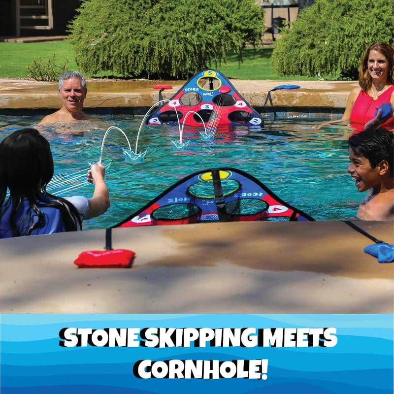 Floating Pool Cornhole Game - Fun for All Ages, Durable & Portable