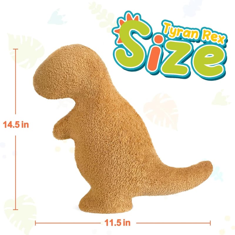 Birthday Dino Nugget Plush Pillow for Kids and Teens