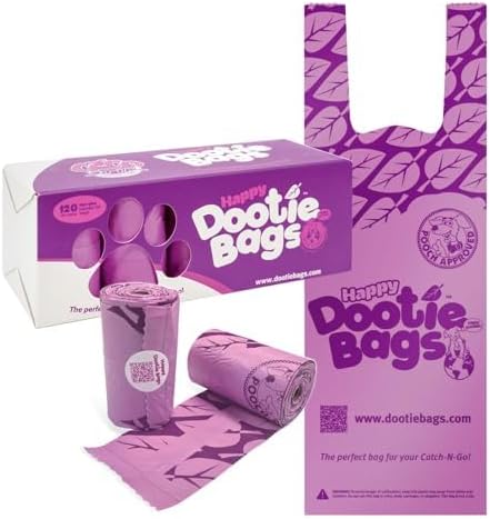 Pet Waste Bags - 10 Rolls, 120 Leakproof Corn Starch Bags