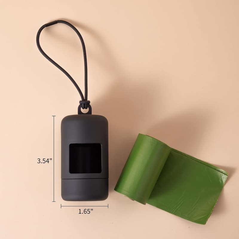 Portable Dog Poop Bag Dispenser for Leash - 3-Pack Set
