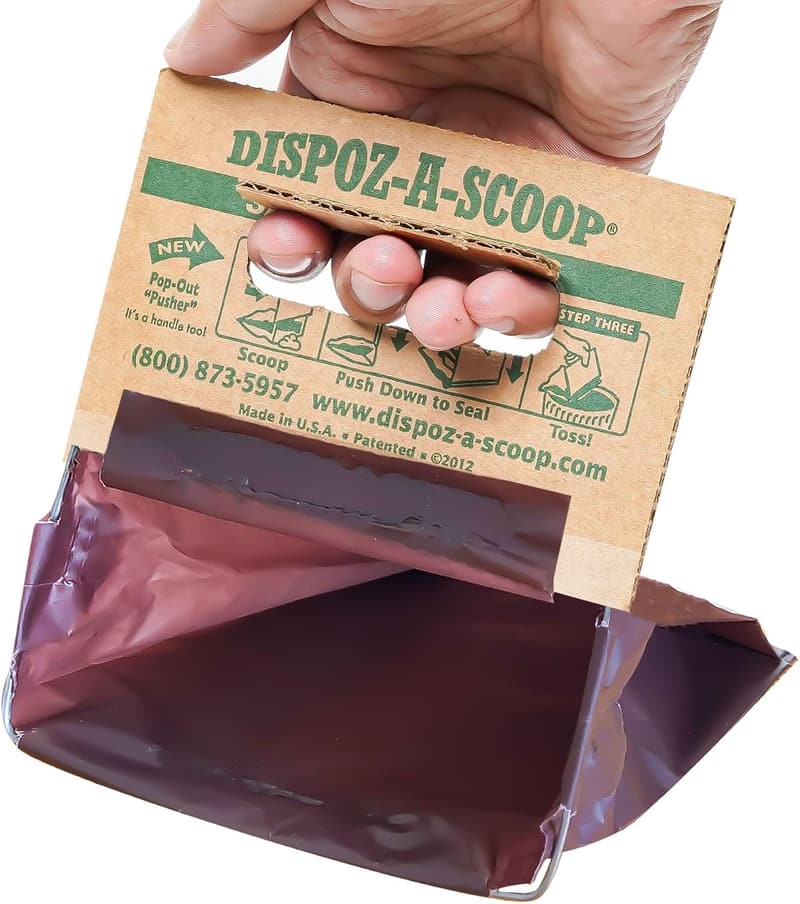 Portable Dog Pooper Scooper with 250 Bags - No-Touch Solution