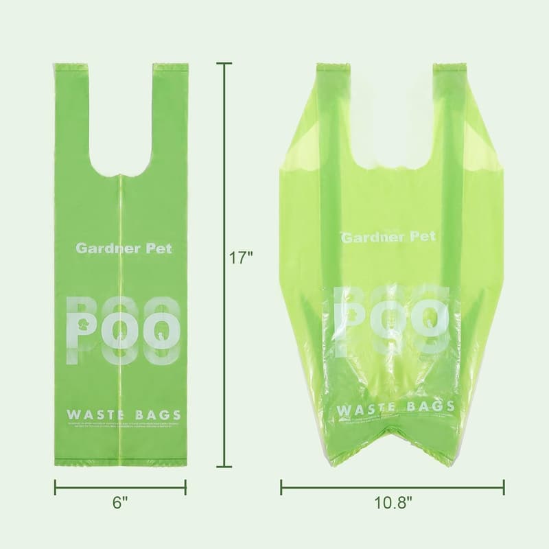 Pine-Scented Dog Poop Bags with Handles - 120 Count