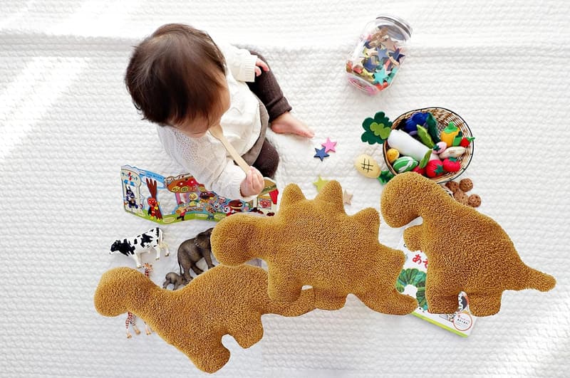 Dino Chicken Nugget Pillow Set - 3 pcs, 16-inch