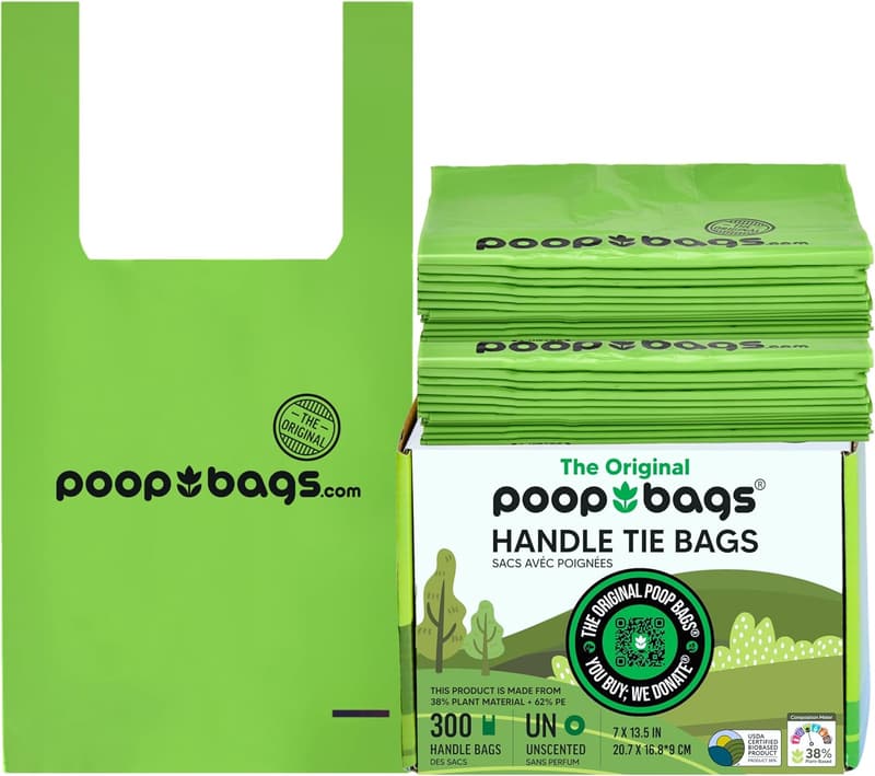 Heavy-Duty Leak-Proof Dog Poop Bags with Handles – 300 Count