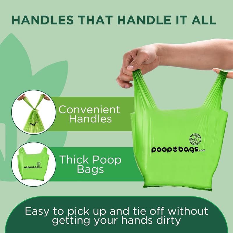 Heavy-Duty Leak-Proof Dog Poop Bags with Handles – 300 Count