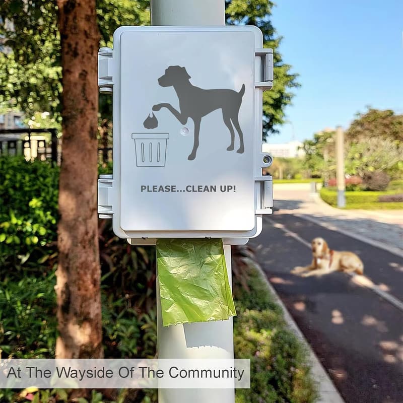 Outdoor Waterproof Dog Poop Bag Dispenser Station