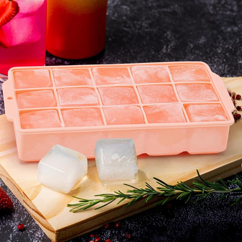 Silicone Ice Cube Trays with Lids - 2 Pack, Easy Release