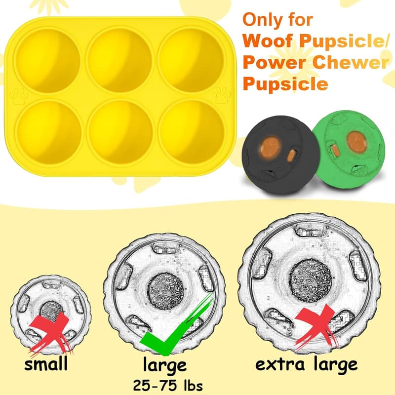 Reusable Silicone Dog Treat Molds for Large Dogs