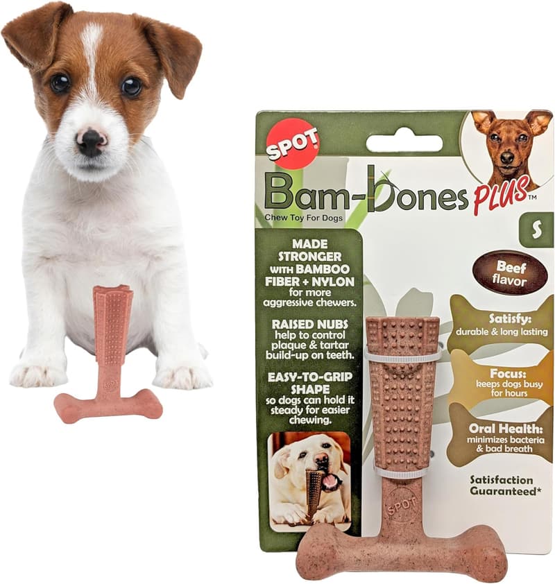 Durable Bamboo & Nylon Dog Chew Toy for Aggressive Chewers