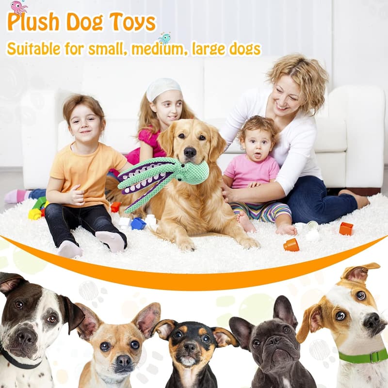 Plush Squeaky Dog Toy - Soft Fabric for All Dog Sizes