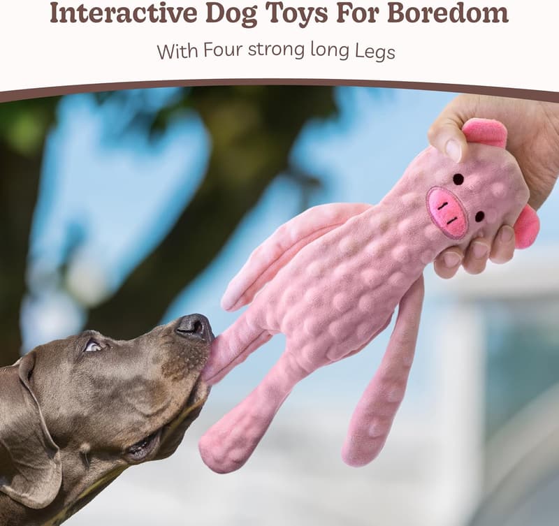 Squeaky Plush Dog Toy for Large Aggressive Chewers