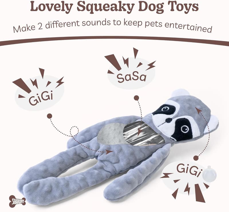 Squeaky Plush Dog Toy for Large Aggressive Chewers