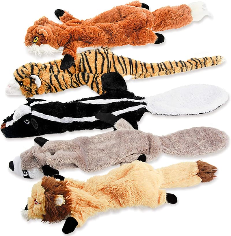 Durable Plush Dog Squeak Toy Bundle for Chewers