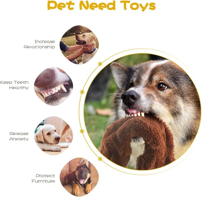 Durable Plush Dog Squeak Toy Bundle for Chewers
