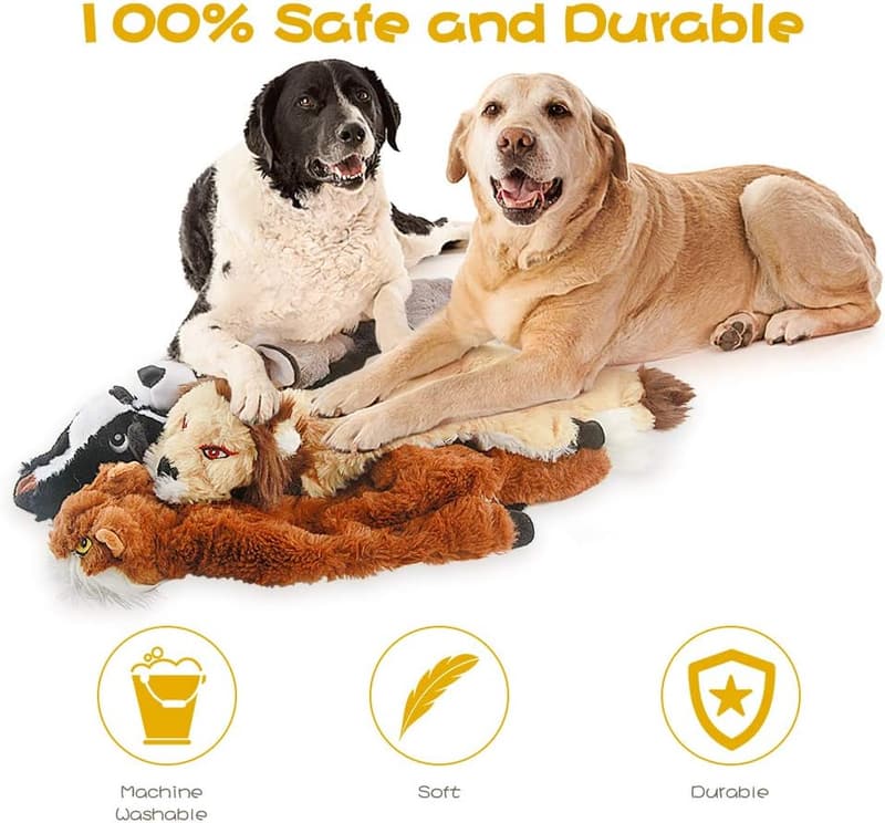 Durable Plush Dog Squeak Toy Bundle for Chewers