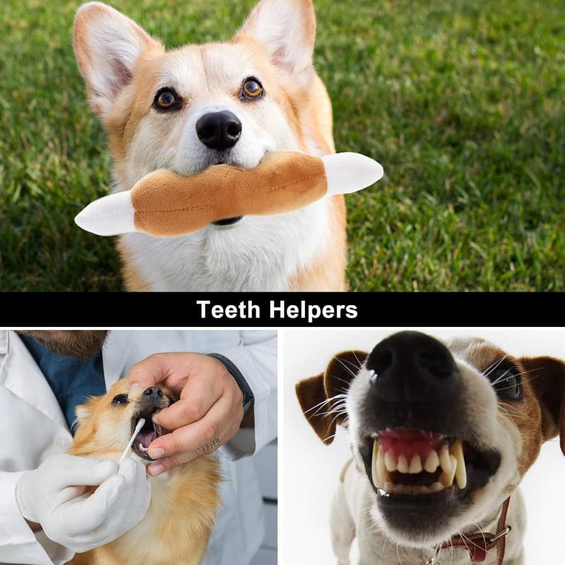 Plush Dog Squeaky Toys Set with Bag - 12 Pcs for Small Dogs
