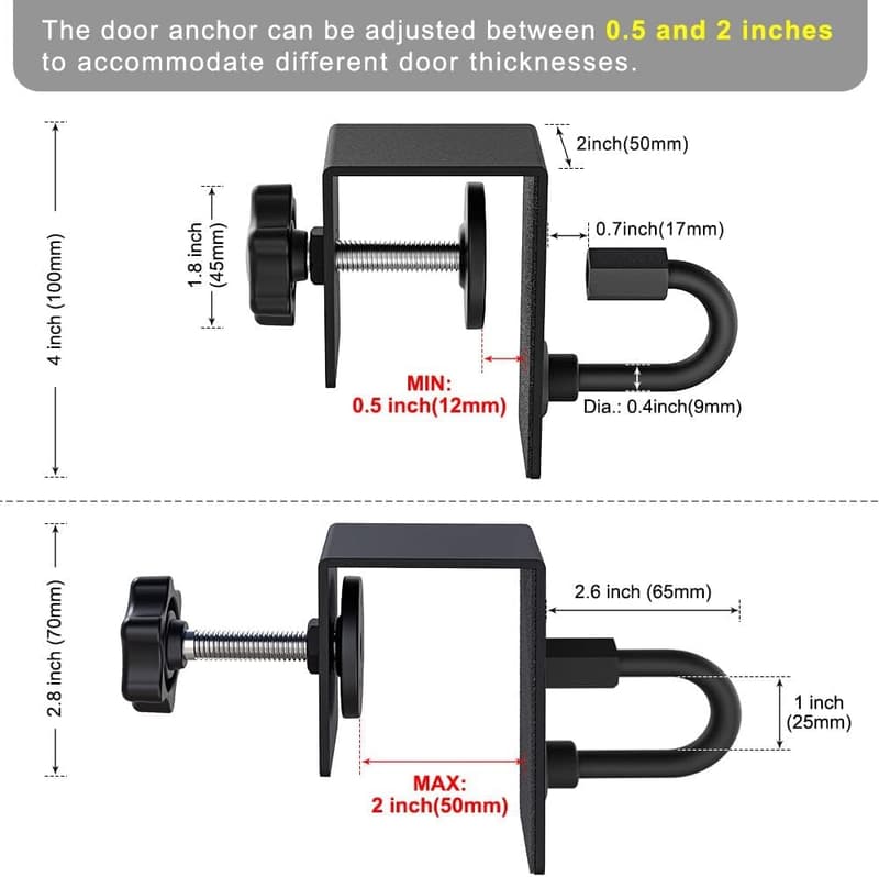Heavy-Duty Door Anchor for Resistance Bands - Home Gym Use