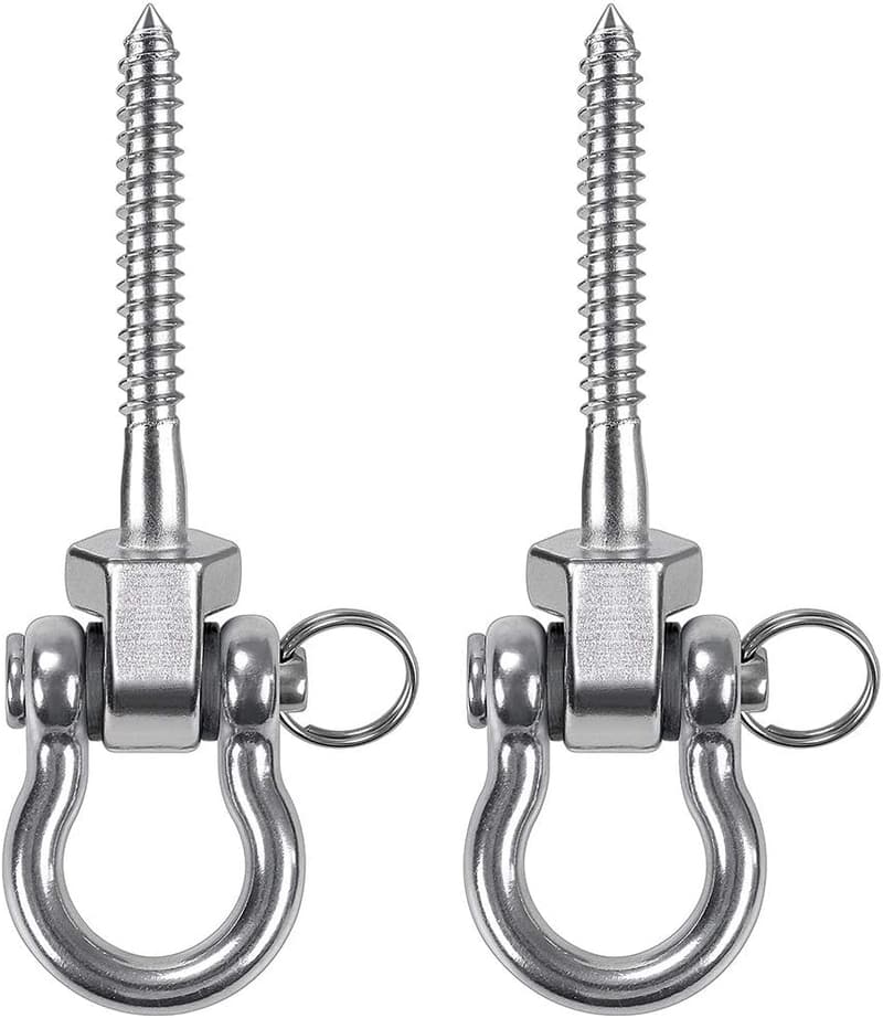 Heavy-Duty Swing Hangers - 2 Stainless Steel Brackets, 1800LB Capacity