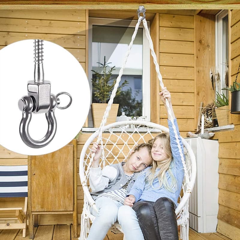 Heavy-Duty Swing Hangers - 2 Stainless Steel Brackets, 1800LB Capacity