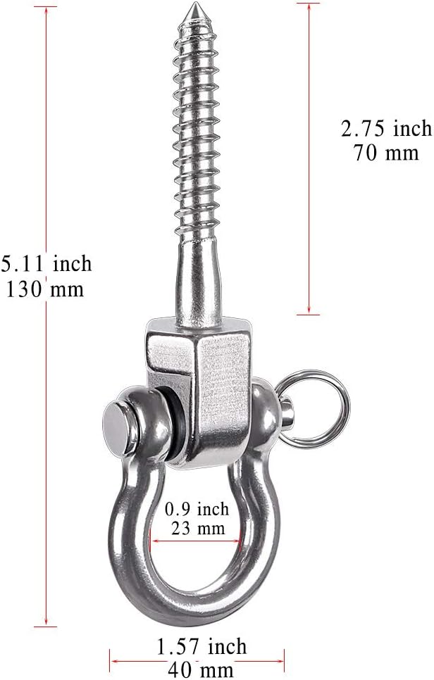 Heavy-Duty Swing Hangers - 2 Stainless Steel Brackets, 1800LB Capacity