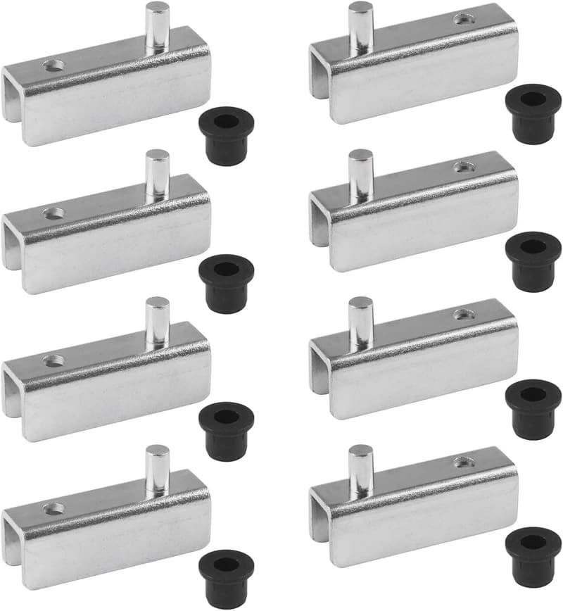 Adjustable Chrome Glass Door Clamp Hinge Replacement Kit, 4 Pairs