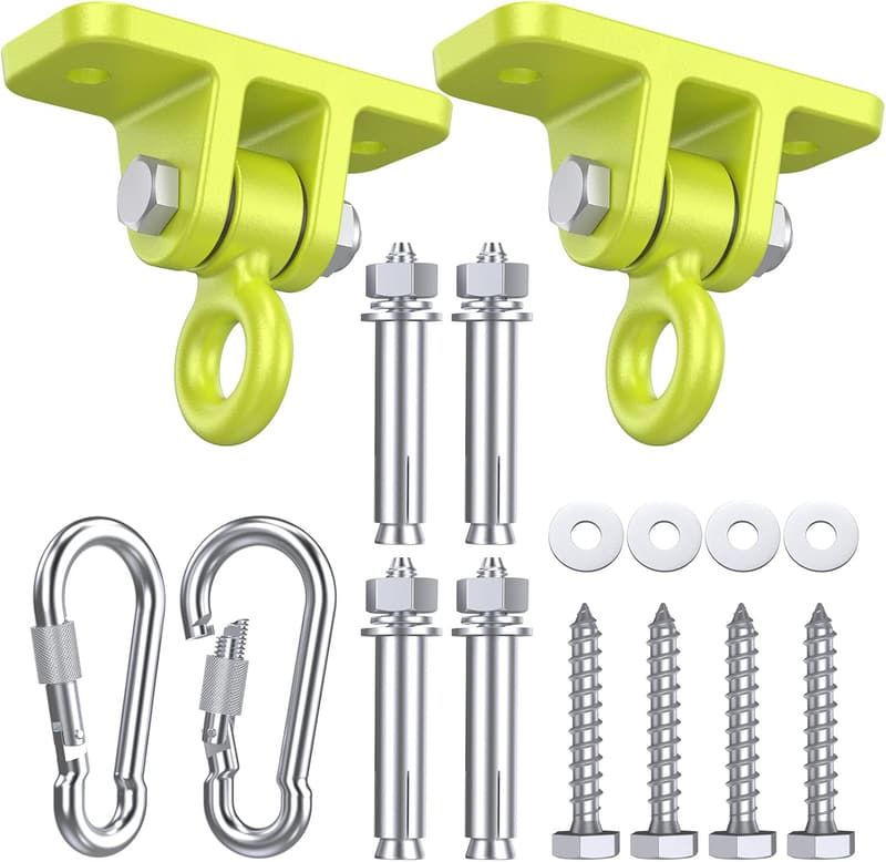Heavy-Duty Swing Hangers with Locking Hooks - Pack of 2