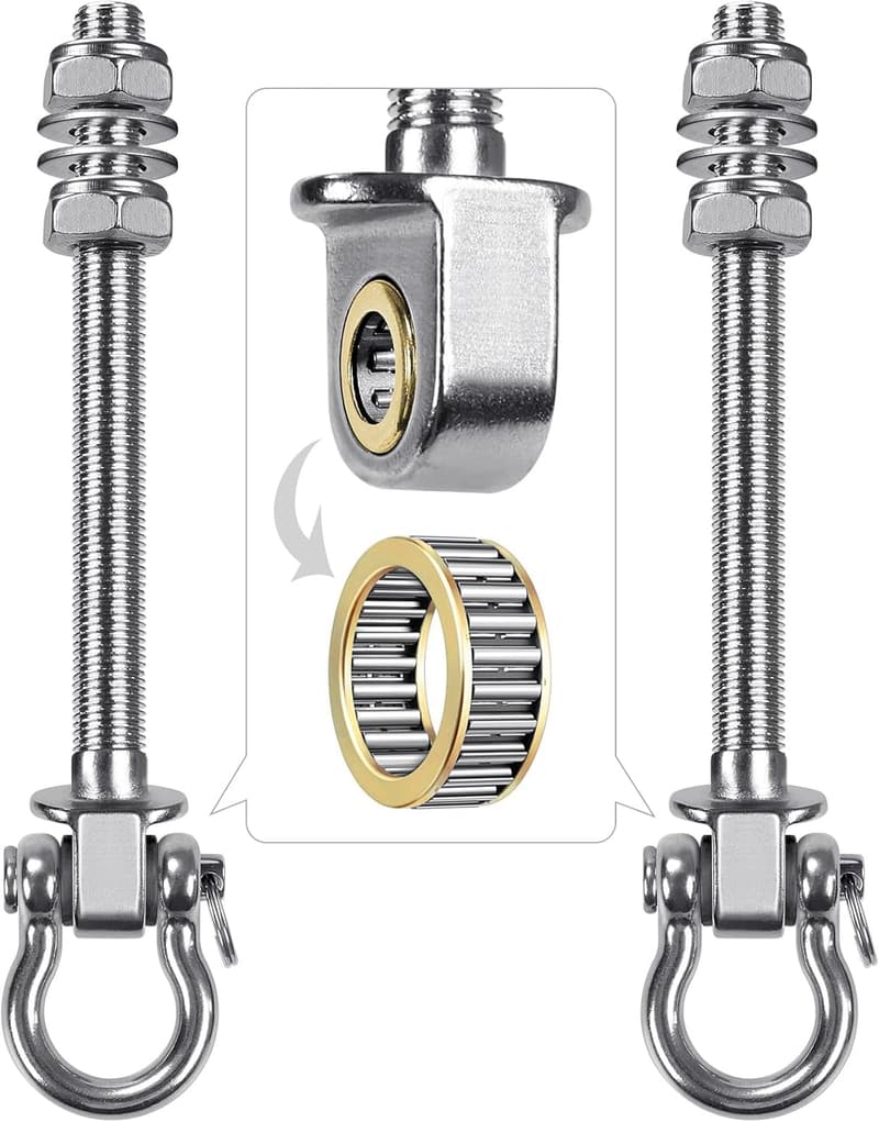Stainless Steel Swing Hangers - 2 Pack, 1500 LB Capacity