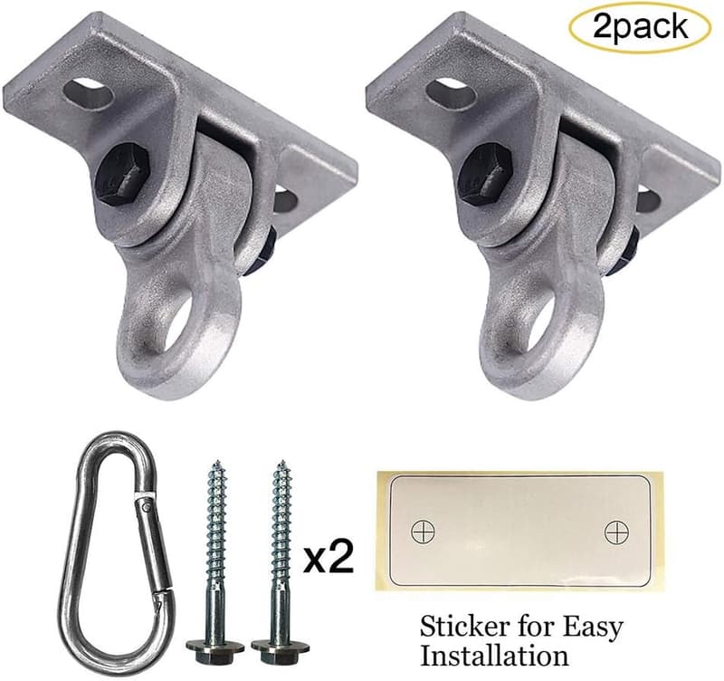Heavy Duty Metal Swing Hangers with 5000 lb Capacity - 2 Pack