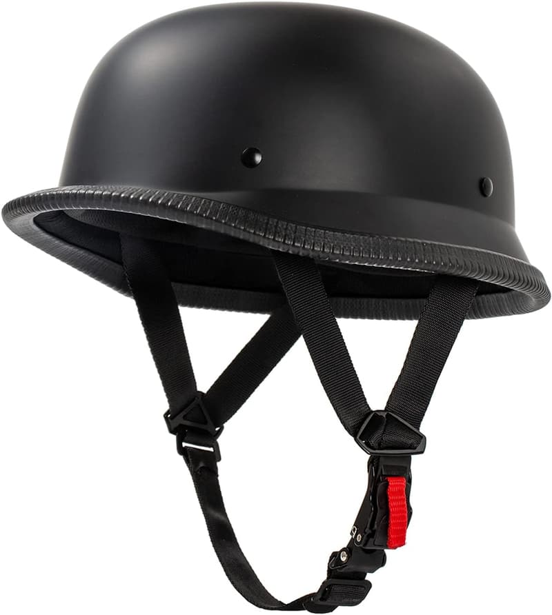 DOT Approved German Style Half Shell Motorcycle Helmet for Adults