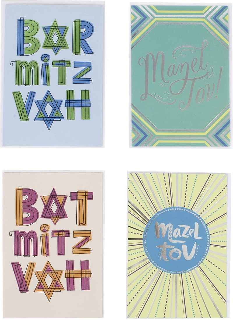Bat Mitzvah & Bar Mitzvah Boxed Greeting Cards Assortment