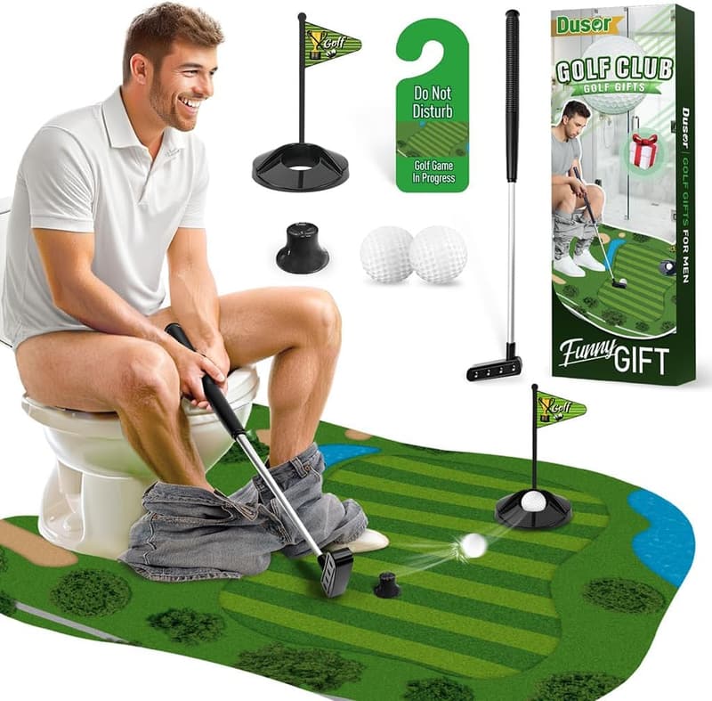 Father's Day Toilet Golf Game Gift for Dad