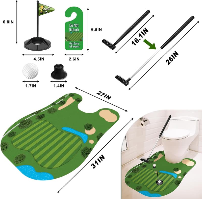 Father's Day Toilet Golf Game Gift for Dad