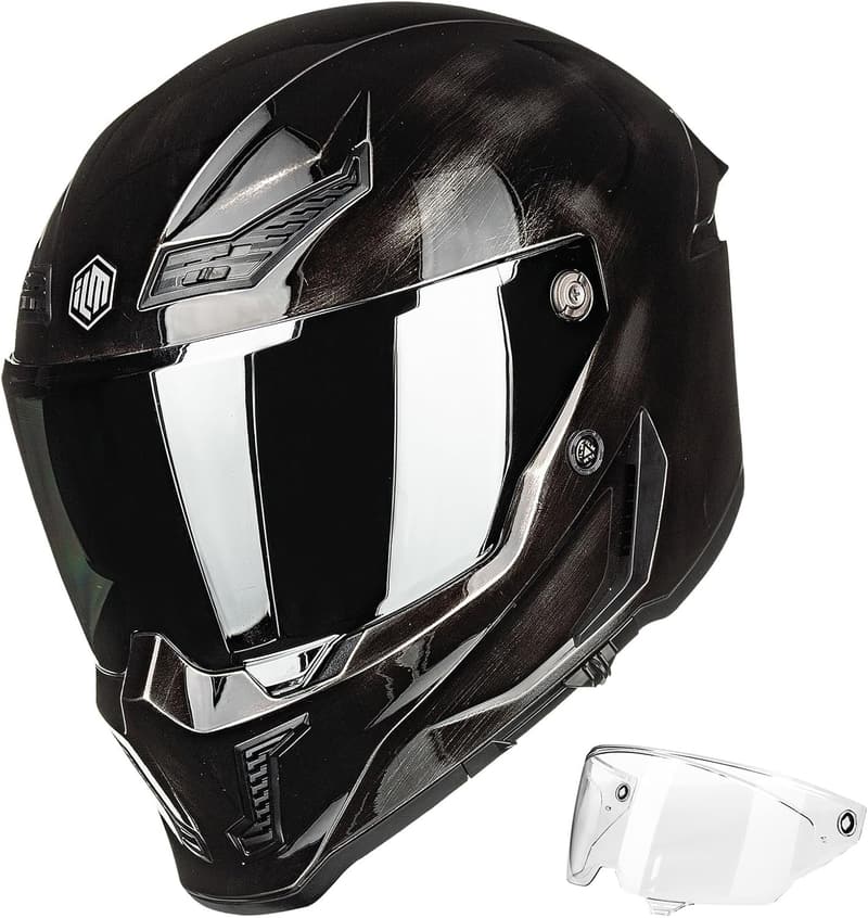 Full Face Motorcycle Helmet with Dual Visor - DOT/ECE Certified