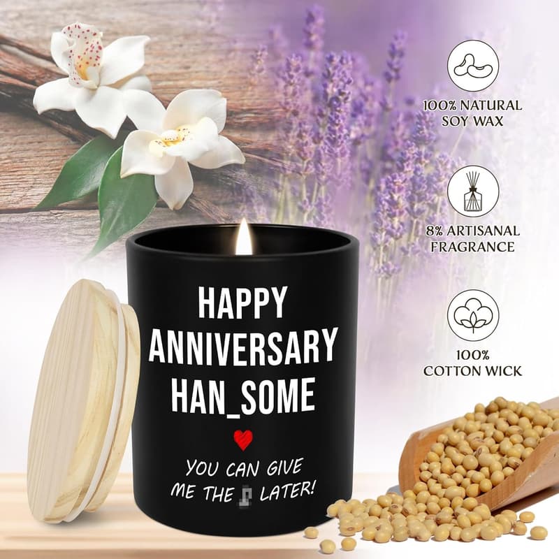 30th Anniversary Vanilla Lavender Candle for Him - 10oz