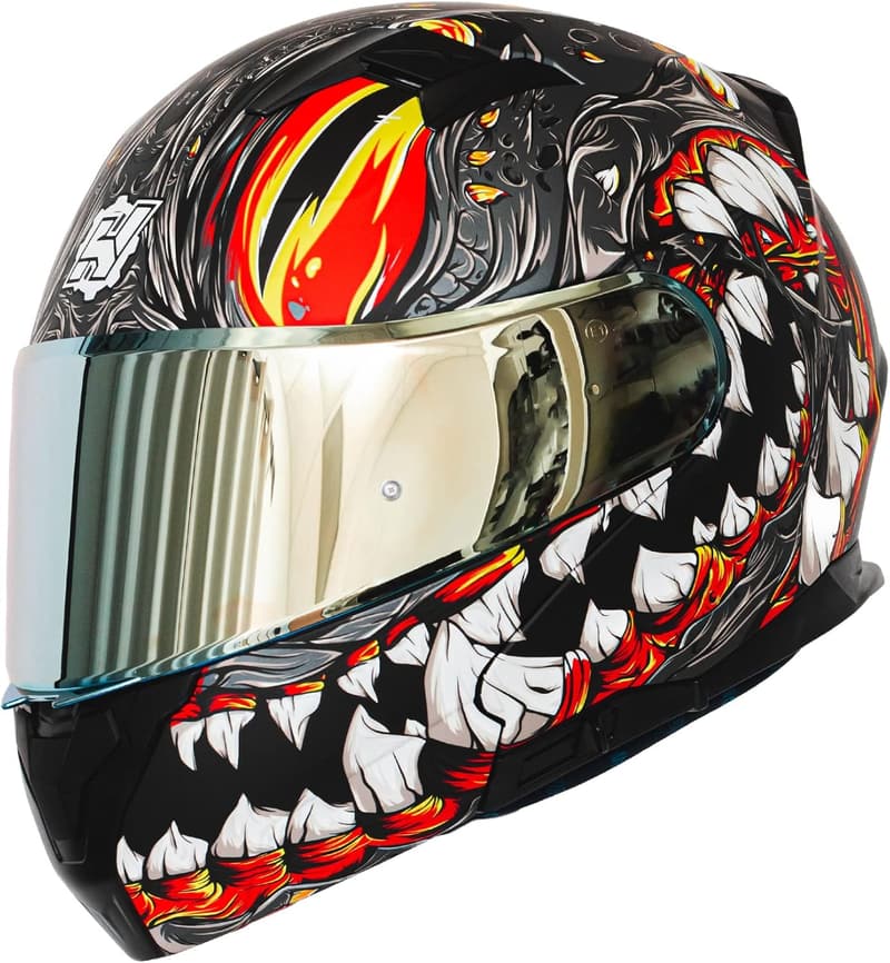 Lightweight Amatista Dual Visor Motorcycle Helmet - DOT/ECE Approved