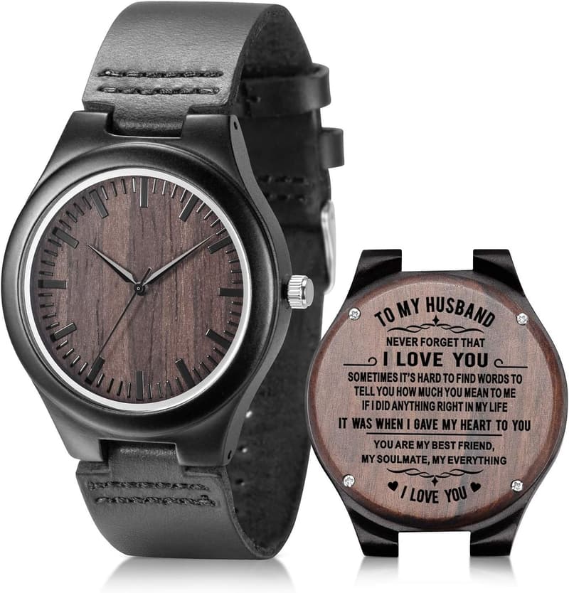 Customized Engraved Wooden Watch for Men