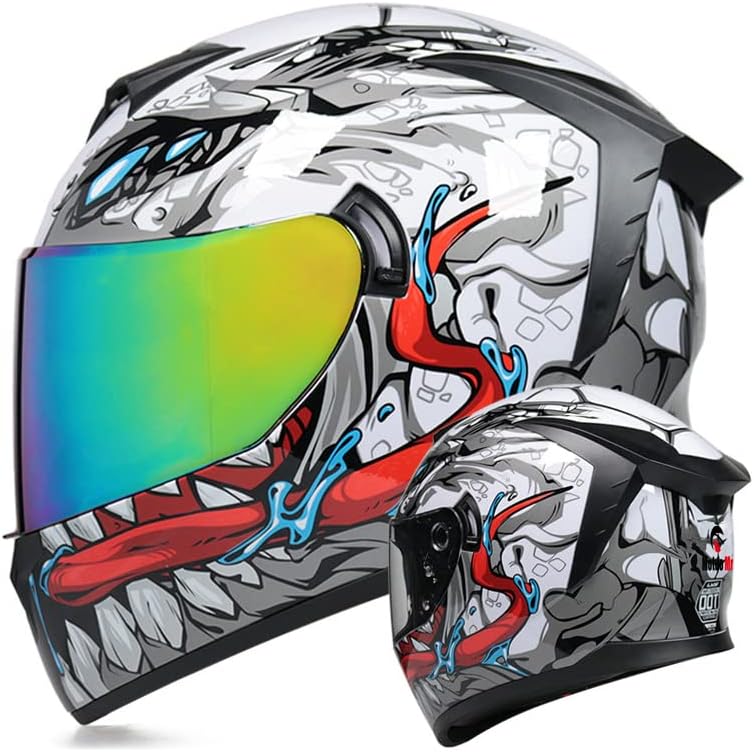 DOT Approved Full Face Motorcycle Helmet for Adults