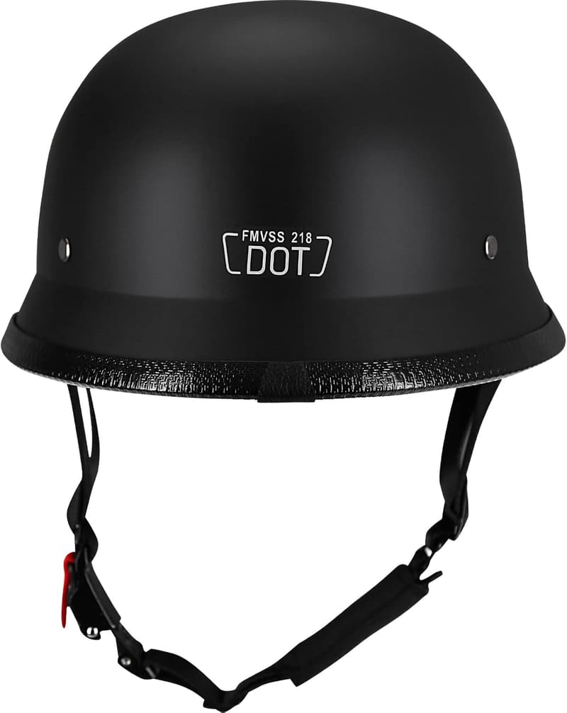 DOT Approved German Half Shell Motorcycle Helmet with Cycling Glasses