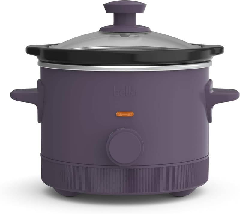 Bella 1.5 Qt Slow Cooker with Nonstick Ceramic, Plum