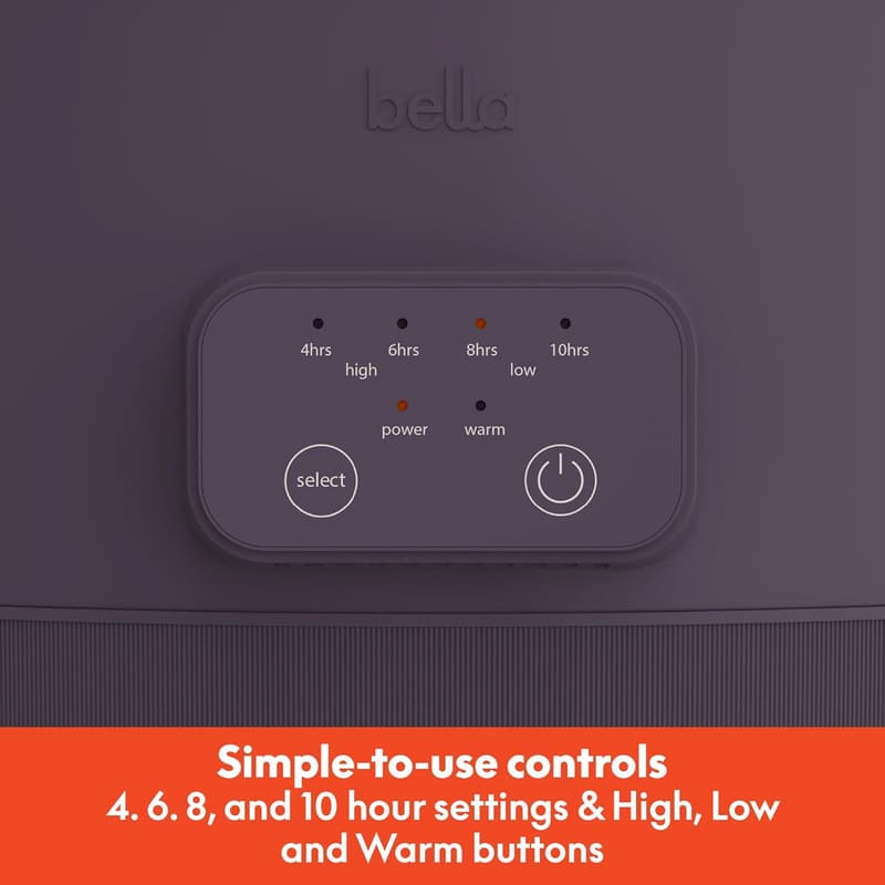 Bella 6Qt Programmable Slow Cooker with Nonstick Ceramic